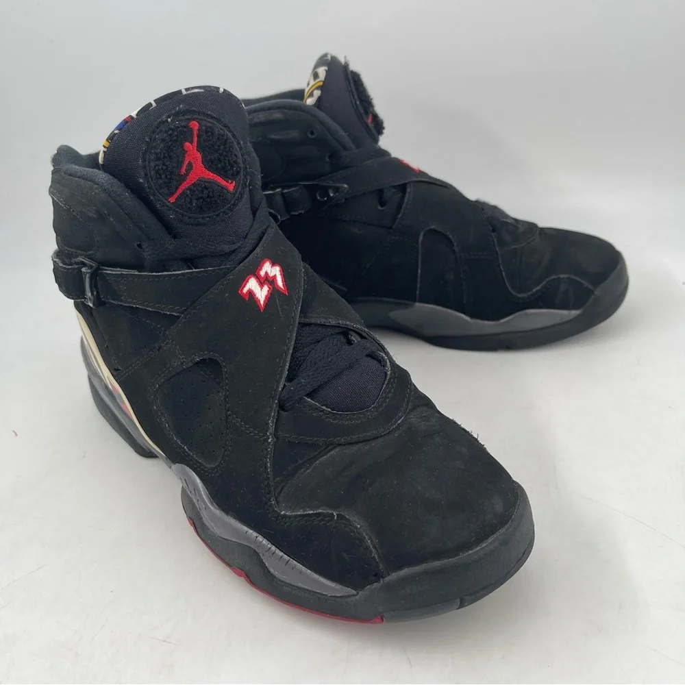 Nike Kids Air Jordan 8 Retro Playoffs GS- SZ 7 Y -Black Basketball Shoes Sneaker